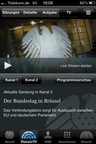 iOS App Deutscher Bundestag mit LiveStream - Img59