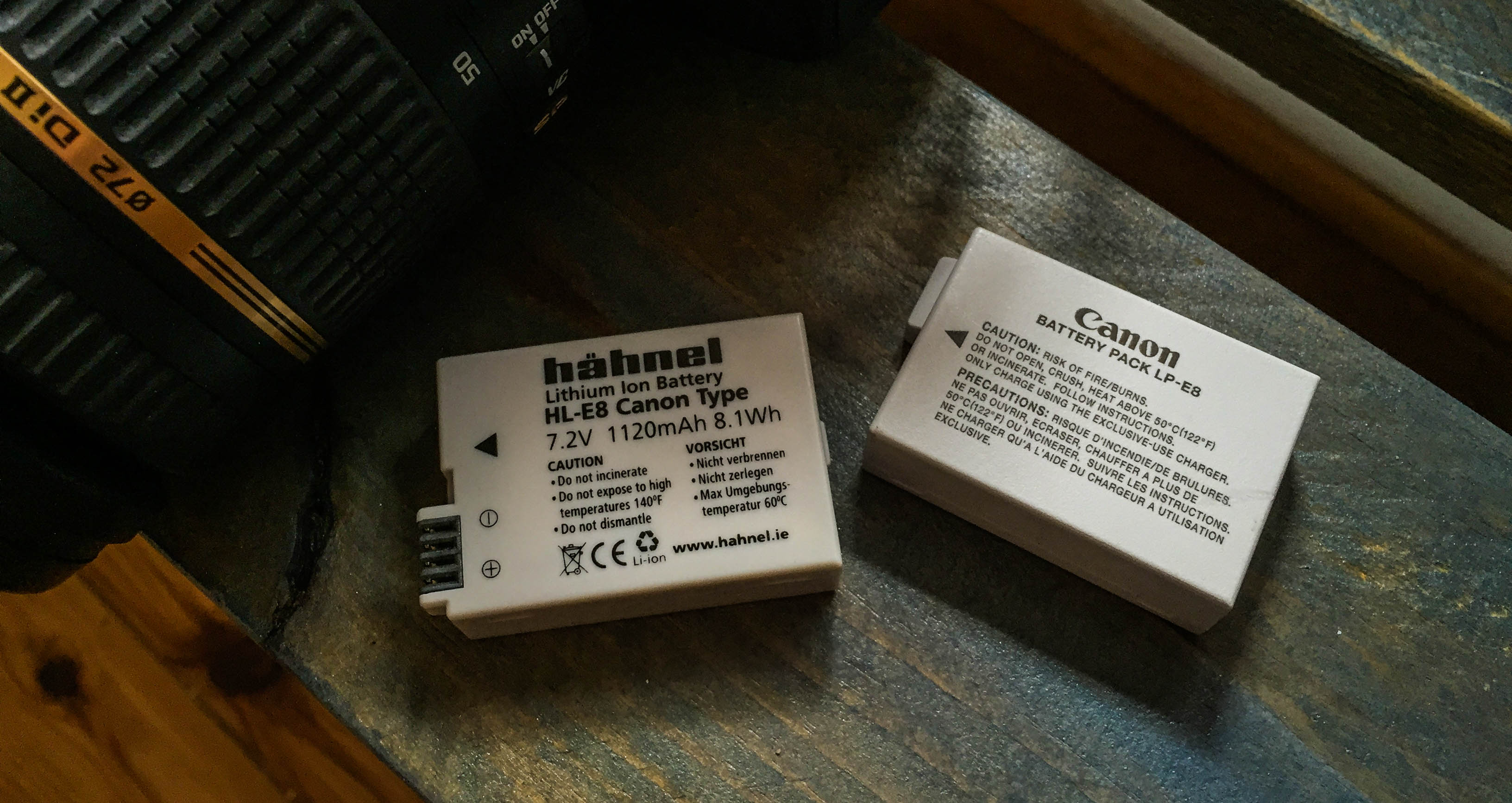 Ersatzakkus für Canon DSLR LP-E8 im Vergleich - Vergleich Hähnel Canon