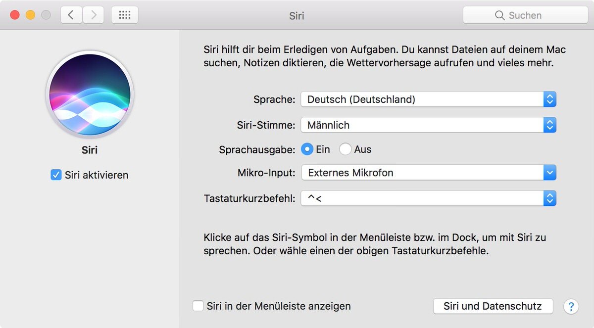 Hey Siri unter macOS Sierra aktivieren › technikkram.net