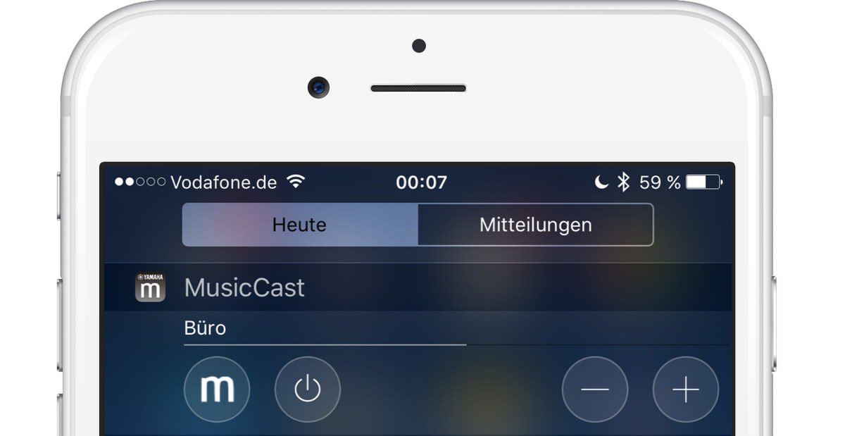 MusicCast bequem und schnell aus der Mitteilungszentrale steuern - Muticast 02