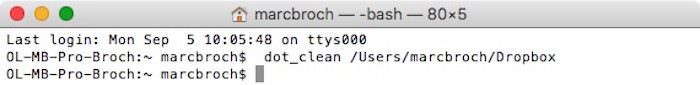 Unsichtbare ._ Dateien aus Dropbox löschen - Terminal Dot Clean