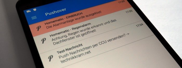 Push Benachrichtungen von der Homematic CCU2 über Pusher senden - Titelbild