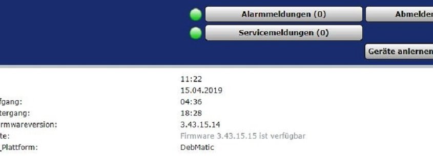 debmatic - neue Firmware 3.43.15.15 verfügbar - So einfach funktioniert der Firmware Update - Debmatic Neue Firmware 01