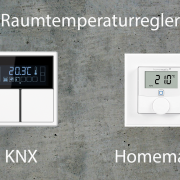 Raumtemperaturregler im Vergleich (Homematic IP oder KNX) über Node Red können auch die schicken Regler von KNX verwendet werden