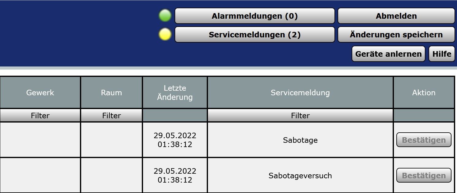 Quicktipp Keypad HmIPWKP Servicemeldungen zurücksetzen Quicktipp Keypad HmIPWKP Servicemeldungen zurücksetzen