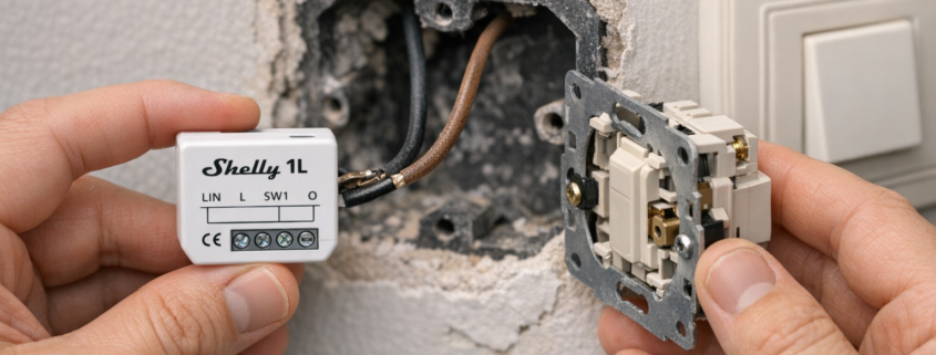 WLAN-Lichtschalter ohne Neutralleiter: Shelly 1L und Alternativen installieren – Shelly 1L WLAN-Schalter Installation in Altbau ohne Neutralleiter - Smart Home Nachrüstung