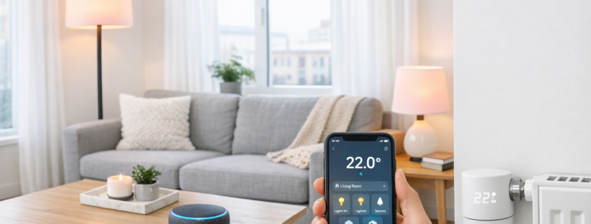 Smart Home in der Mietwohnung - Was ist erlaubt – Smart Home Geräte in moderner Mietwohnung ohne Bohrlöcher - Philips Hue Lampen Preis prüfen und Amazon Echo