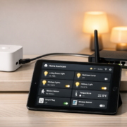 IKEA TRÅDFRI in Home Assistant einbinden: Komplettanleitung für Einsteiger IKEA TRÅDFRI in Home Assistant einbinden: Komplettanleitung – IKEA TRÅDFRI Gateway verbunden mit Home Assistant Dashboard auf Tablet