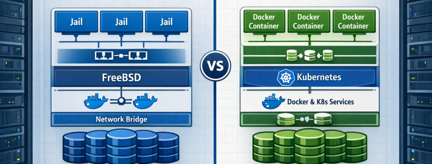 TrueNAS Jails vs Docker Container: Architektur-Entscheidung für Self-Hosting – TrueNAS CORE vs SCALE Architektur-Vergleich: FreeBSD Jails gegen Docker Container