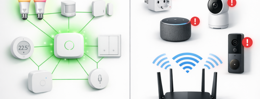 Zigbee vs WLAN Smart Home Geräte: Was ist besser? – Zigbee vs WLAN Smart Home Geräte Vergleich - Mesh-Netzwerk gegen WiFi-Verbindungen