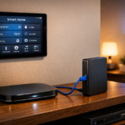 Smart Home Backup und Umzug: Konfiguration sichern – Smart Home Zentrale mit angeschlossener externer Festplatte für Backup-System