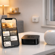 Apple HomeKit Smart Home: Kompletter Einsteiger-Guide für iPhone-Nutzer – Apple HomeKit Smart Home Setup mit iPhone, Apple TV 4K und smarten Geräten im modernen Wohnzimmer