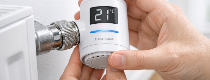 Smart Home Heizung in der Mietwohnung einrichten – Smart Home Thermostat wird werkzeuglos auf Heizkörperventil in Mietwohnung installiert