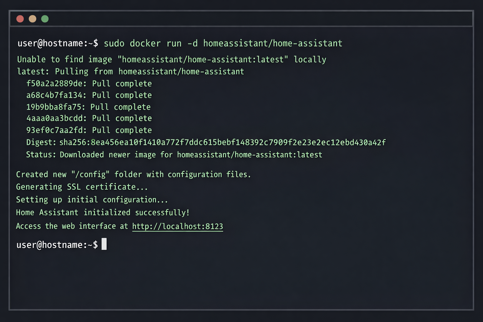 Terminal-Installation von Home Assistant auf Raspberry Pi mit Docker-Befehlen