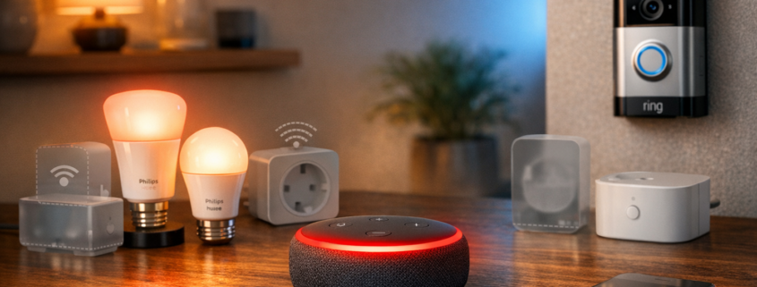 Alexa reagiert nicht auf Smart Home Befehle: So klappt es wieder – Alexa Echo Dot mit Smart Home Geräten - Philips Hue Lampen und IKEA Steckdosen zeigen Verbindungsprobleme
