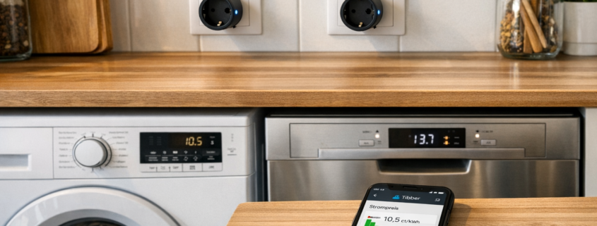 Waschmaschine & Spülmaschine: Günstig waschen zur richtigen Zeit – Waschmaschine und Spülmaschine mit Shelly Plug S Smart Plugs für automatisches günstiges Waschen