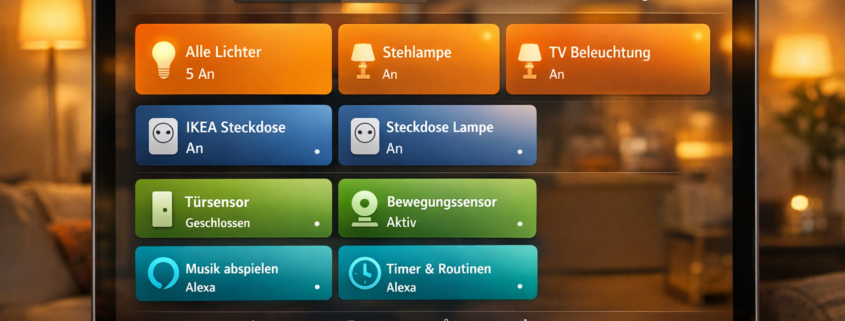 Smart Home Geräte mischen - Verschiedene Systeme kombinieren – Smart Home Dashboard mit verschiedenen Herstellern - Philips Hue, IKEA, Xiaomi und Alexa in einer App vereint