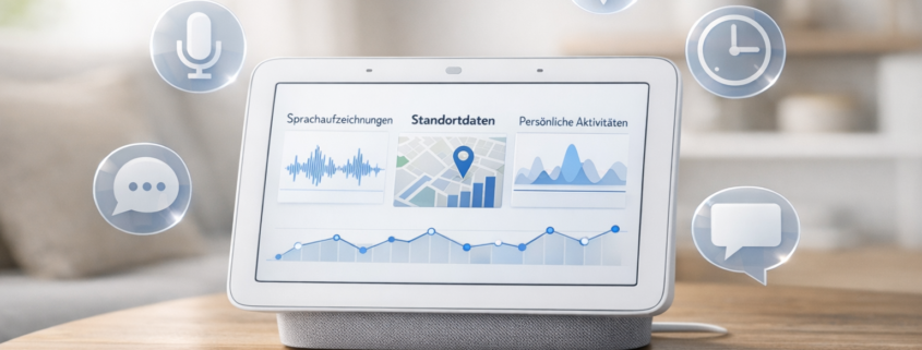 Google Home Daten einsehen: Was weiß Google über mich? – Google Home Smart Speaker mit Datenvisualisierung - Datenschutz und Privatsphäre Übersicht