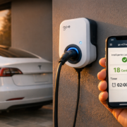Wallbox smart steuern: E-Auto günstig laden per App – go-eCharger HOME+ Wallbox mit Smartphone App-Steuerung für intelligentes E-Auto Laden