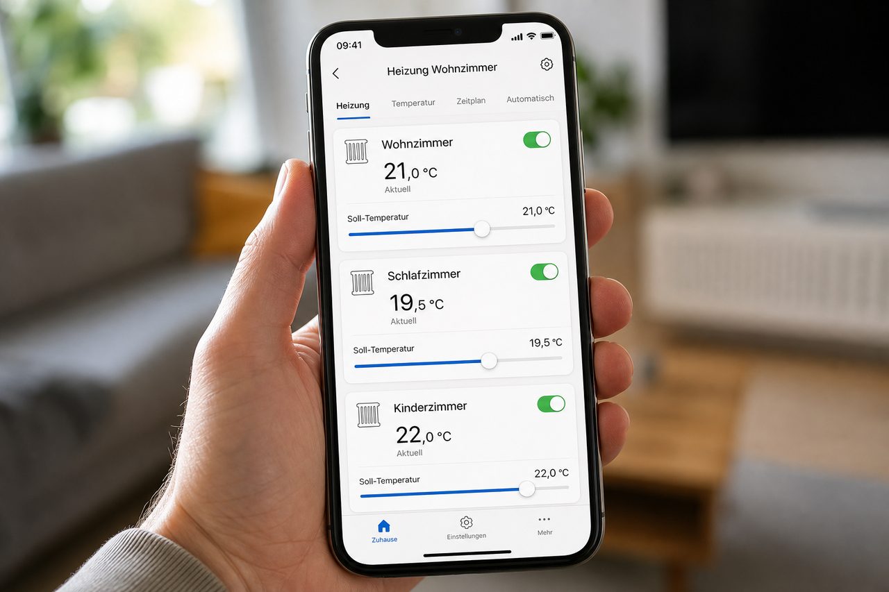 Aqara oder tado App auf dem Smartphone: Übersicht der 3 smarten Heizkörperthermostate mit Temperaturreglern und Zeitplänen