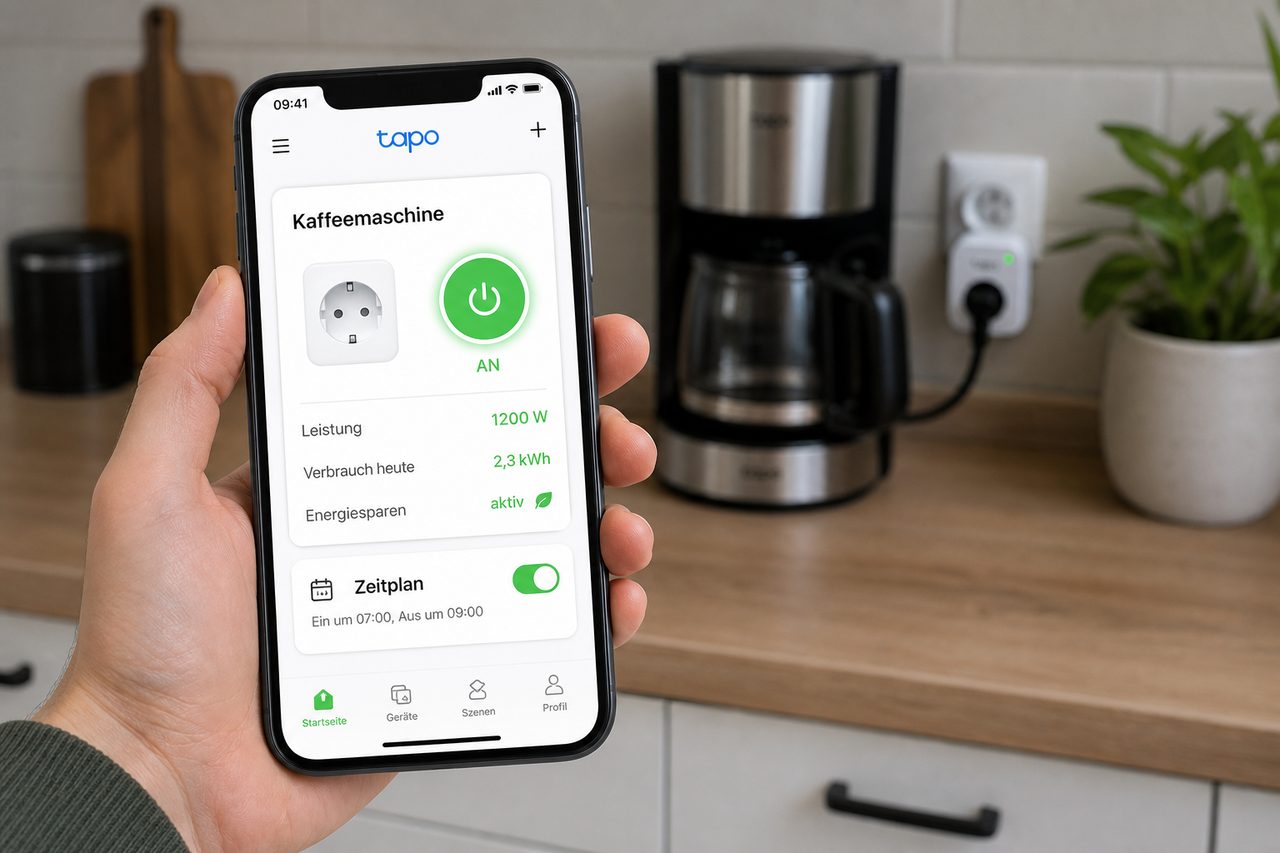 TP-Link Tapo-App auf dem Smartphone – Steckdose steuern und Energieverbrauch überwachen